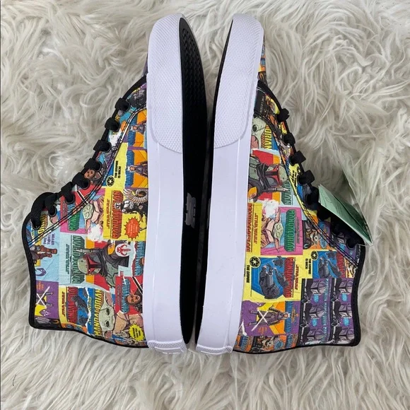 DC Star Wars Manual HI Unisex Black Canvas Skate Inspired Sneakers Shoes Size 8 - Picture 8 of 13